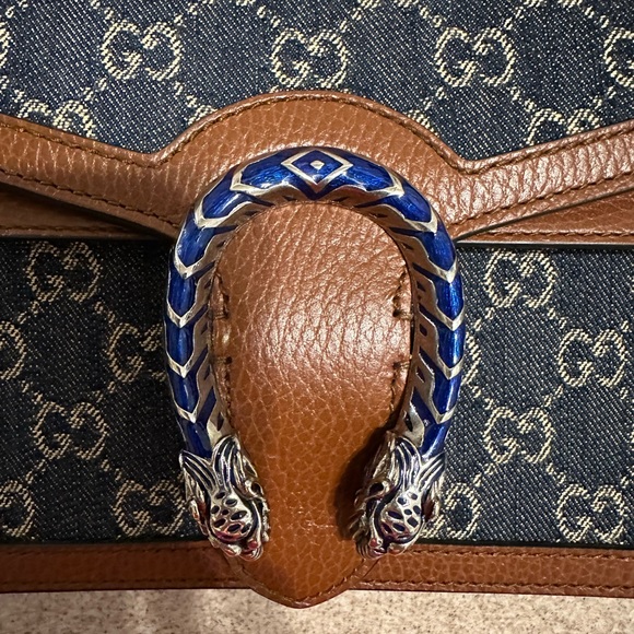 NEW!! GUCCI AUTHENTIC  BRAND NEW DIONYSUS DENIM SHOULD BAG - Picture 11 of 17